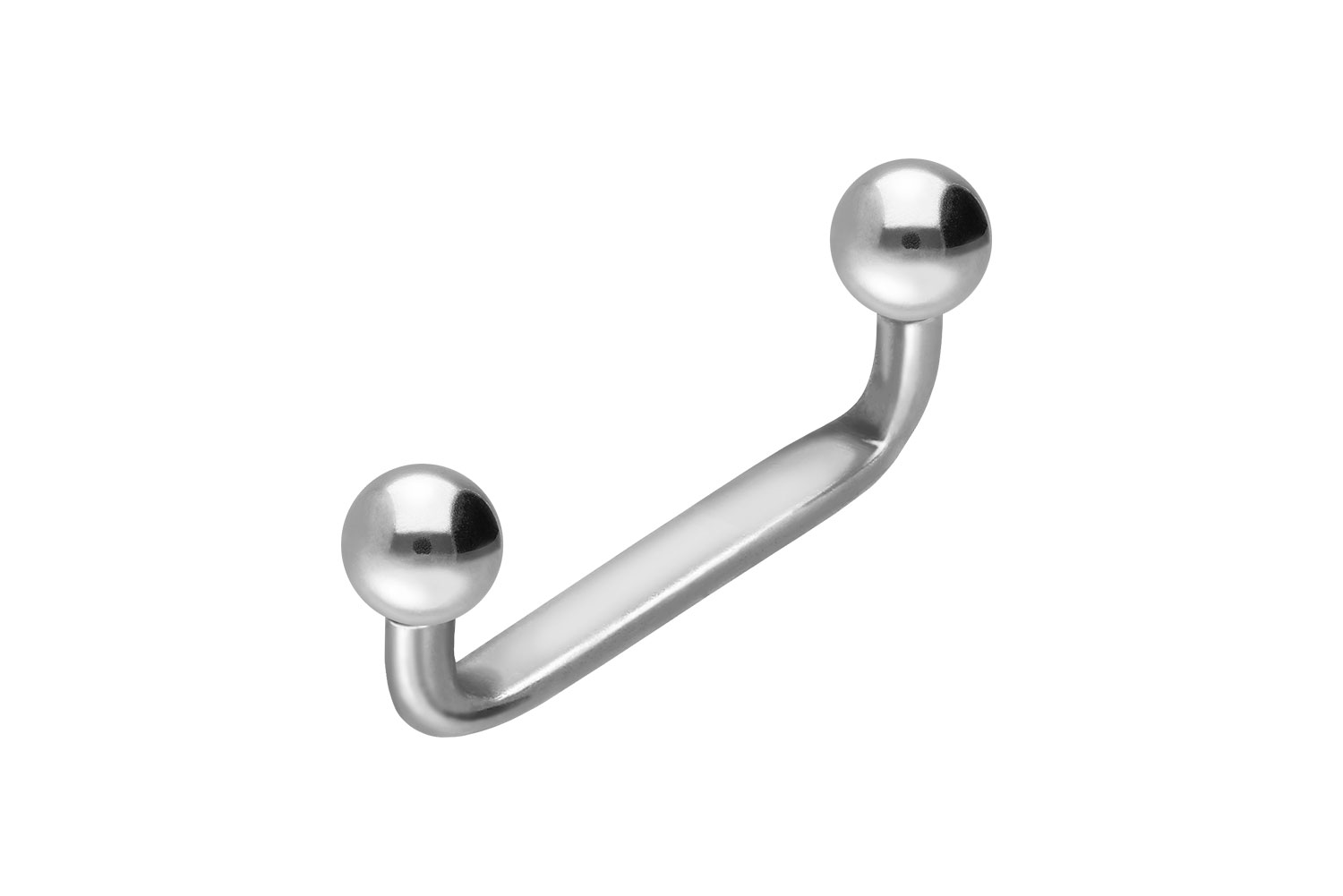 Titan Surface Barbell Piercing FLACH (90 Grad) mit Kugeln